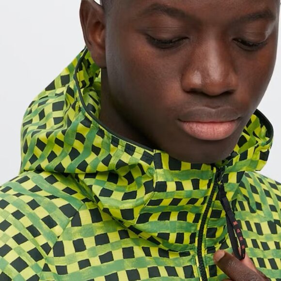 UNIQLO x Marni Packable Jacket Anorak XL Outdoor Athletic Casual Green Check - Picture 5 of 11